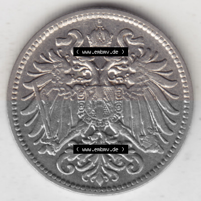Münzen Österreich Umlaufmünze 1892-1911, 10 Heller 1908, Bild mit Rückseite der österreichischen Münze als Bildmaterial,... Sammlung