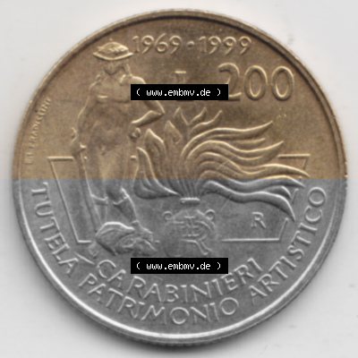 Münze aus Italien in der italienischen Lira-Währung Sammlung