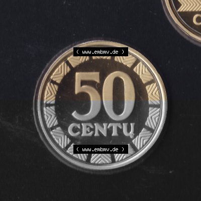 Münzen Litauen Umlaufmünze 2003 50 Centu, Bild mit Vorderseite der Münze als Bildmaterial Sammlung