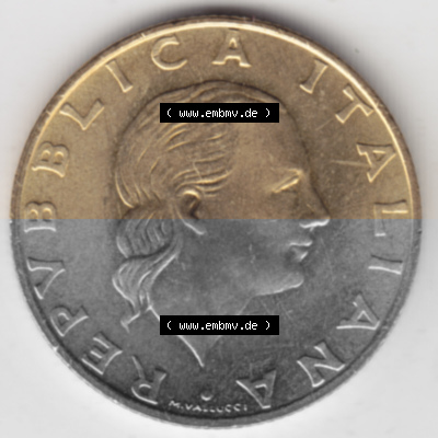 Münze aus Italien in der italienischen Lira-Währung Sammlung