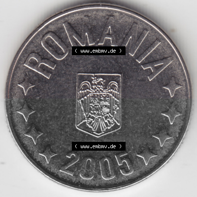 Münzen Rumänien Umlaufmünze 2005-2012, 10 Bani 2005, Bild mit Rückseite der Münze als Bildmaterial Sammlung