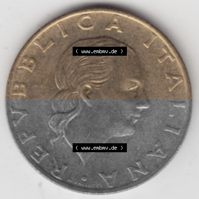 Münze aus Italien in der italienischen Lira-Währung Sammlung