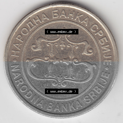 Münzen Serbien Umlaufmünze 2003-2003, 20 Dinar 2003. Münze aus Serbien als Bildmaterial für Sammler und Münzen-Webseiten... Sammlung