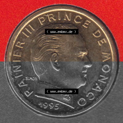 Münzen Monaco Umlaufmünze 1962-1995, 10 Centimes 1995 (2) Sammlung