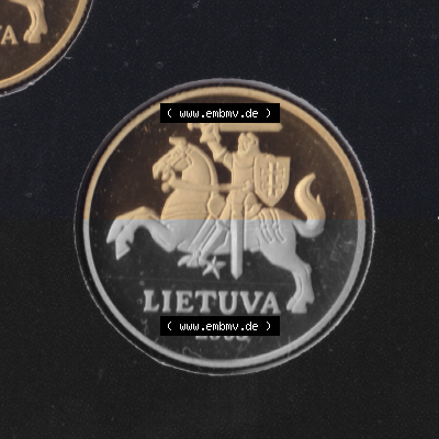 Münzen Litauen Umlaufmünze 2003 50 Centu, Bild mit Rückseite der Münze als Bildmaterial Sammlung