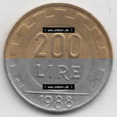 Münze aus Italien in der italienischen Lira-Währung Sammlung
