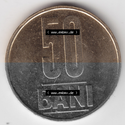 Münzen Rumänien Umlaufmünze 2005-2012, 50 Bani 2005, Bild mit Vorderseite der Münze als Bildmaterial Sammlung