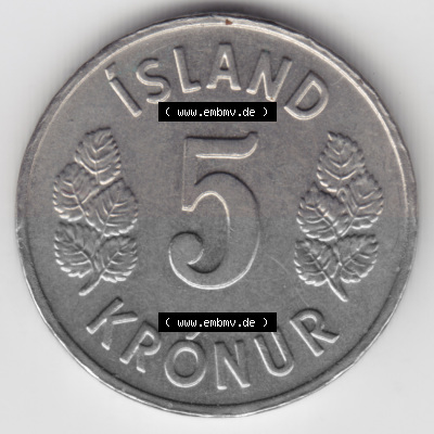 Umlaufmünze aus Island in Isländischen Kronen-Währung Sammlung