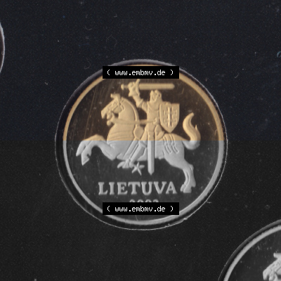 Münzen Litauen Umlaufmünze 2003 20 Centu, Bild mit Rückseite der Münze als Bildmaterial Sammlung