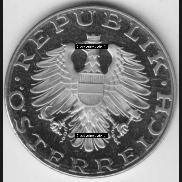 Grau bzw. s/w Münzen Österreich Umlaufmünze aus Münzsatz 1976, 10 Schilling, Bild mit Rückseite der österreichischen Münze als Bildmaterial, des Bildes zur deiner... Sammlung Graustufen
