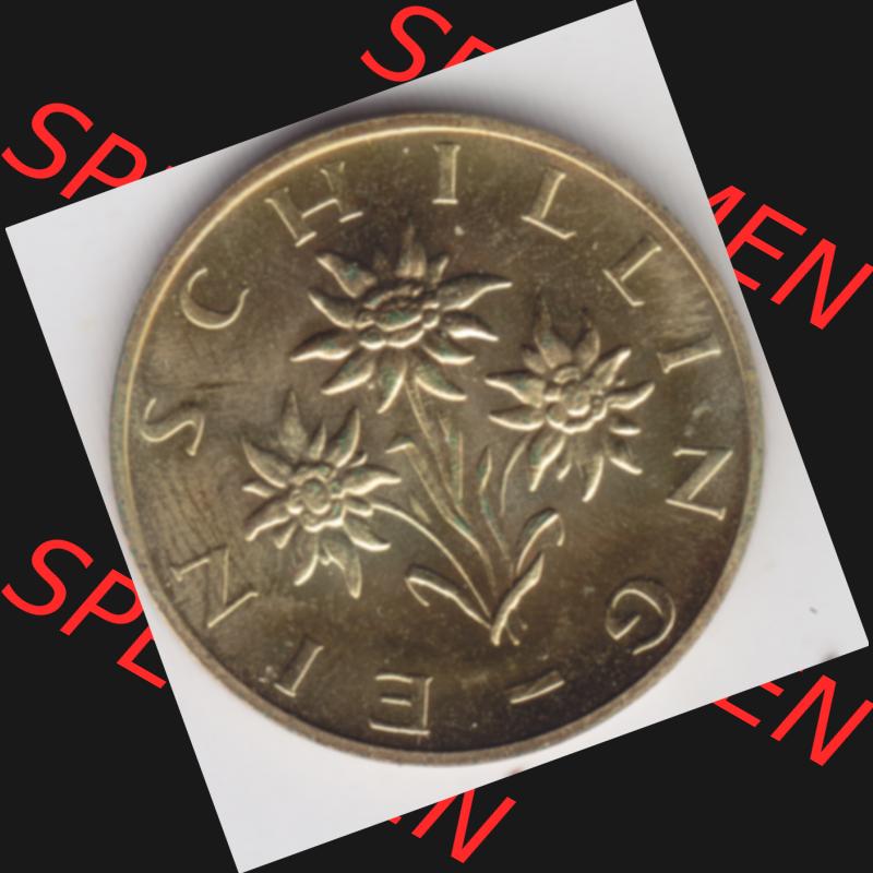 Münzen Österreich Umlaufmünze aus Münzsatz 1976, 1 Schilling, Bild mit Rückseite der österreichischen Münze als Bildmaterial, des Bildes zur deiner... Sammlung