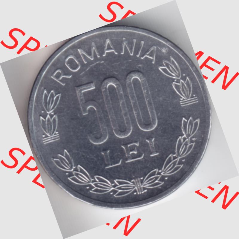 Münzen Rumänien Umlaufmünze aus Münzsatz 1998-2006, 500 Lei, Bild mit Vorderseite der Münze als Bildmaterial Sammlung