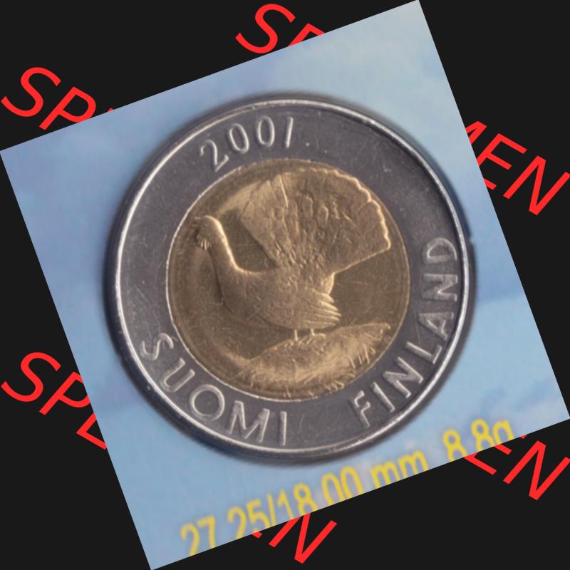 Münze Finnland 2001, 10 Mark, Markkaa. Rückseite der alten finnischen Umlaufmünze aus Finnland SUOMI zum katalogisieren und verwalten im Münzen-Katalog Finnland mit... Sammlung