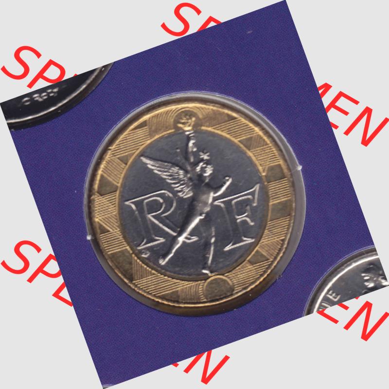 Münze Frankreich 2000, 10 Francs. Rückseite der alten französischen Umlaufmünze aus Frankreich in der Francs-Währung zum katalogisieren und verwalten im Münzen-Katalog... Sammlung