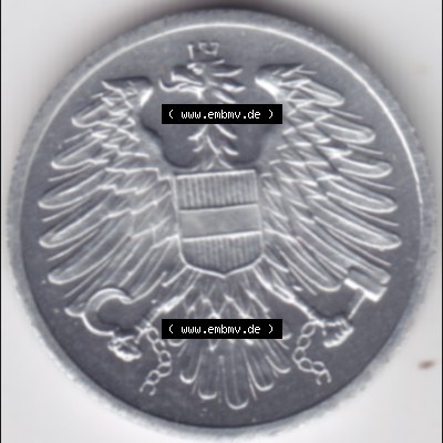 Münzen Österreich Umlaufmünze aus Münzsatz 1976, 2 Groschen, Bild mit Rückseite der österreichischen Münze als Bildmaterial, des Bildes zur deiner Nutzung Sammlung