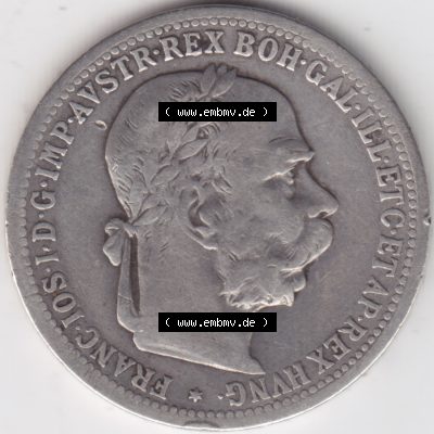Münzen Österreich Umlaufmünze 1892-1907, 1 Krone Franz Joseph I. 1899, Bild mit Rückseite der österreichischen Münze als Bildmaterial, des Bildes... Sammlung