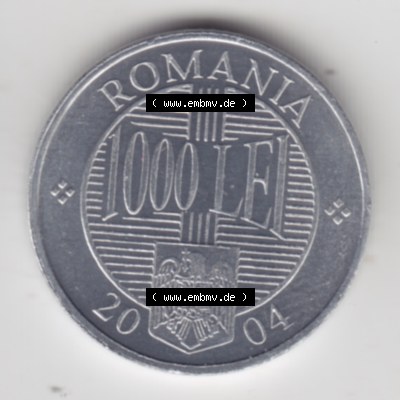 Münzen Rumänien Umlaufmünze aus Münzsatz 2000-2006, 1000 Lei, Bild mit Vorderseite der Münze als Bildmaterial Sammlung