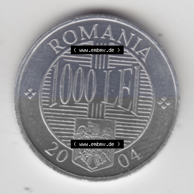 Münzen Rumänien Umlaufmünze aus Münzsatz 2000-2006, 1000 Lei, Bild mit Vorderseite der Münze als Bildmaterial Sammlung