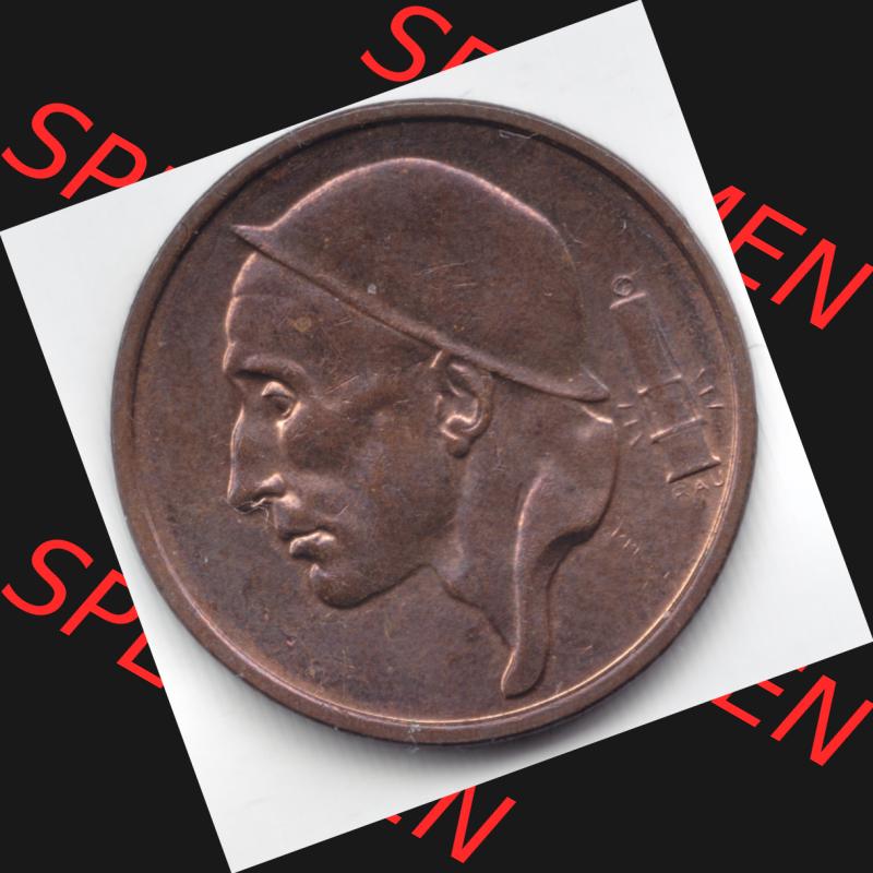 Münzen Belgien Umlaufmünze 1941. Rückseite der alten belgischen Francs Umlaufmünze aus Belgien vor Einführung der Euromünzen in Belgien zum katalogisieren und verwalten... Sammlung