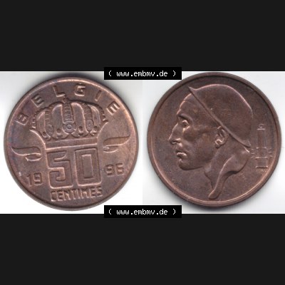 Münzen Belgien Umlaufmünze 1941. Vorderseite und Rückseite horizontal auf einen digitalen Bild der alten belgischen Francs Umlaufmünze aus Belgien vor Einführung der Euromünzen... Sammlung