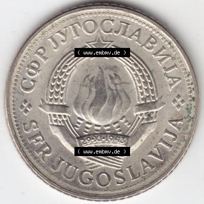 Münzen Jugoslawien Umlaufmünze 1971-1981, 2 Dinara, Dinarja 1980, Bild mit Vorderseite der Münze als Bildmaterial Sammlung