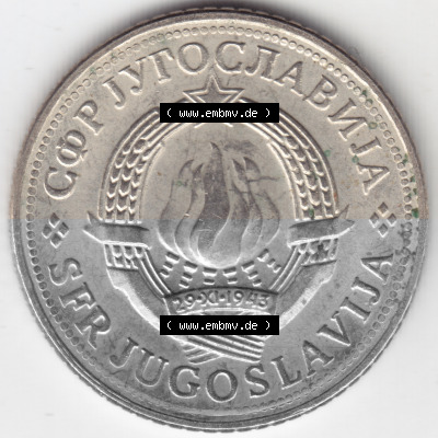 Münzen Jugoslawien Umlaufmünze 1971-1981, 2 Dinara, Dinarja 1980, Bild mit Vorderseite der Münze als Bildmaterial Sammlung