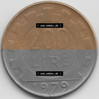 Münze aus Italien in der italienischen Lira-Währung Sammlung