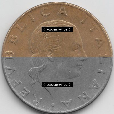 Münze aus Italien in der italienischen Lira-Währung Sammlung