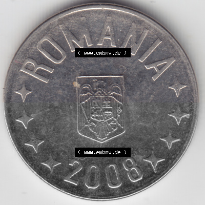 Münzen Rumänien Umlaufmünze 2008, 10 Bani, Bild mit Rückseite der Münze als Bildmaterial Sammlung