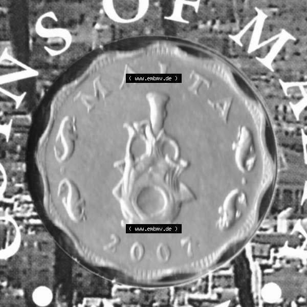 Grau bzw. s/w Münzen Malta Umlaufmünze 1972-2007, 5 Mils 2007, Vorderseite Sammlung Graustufen