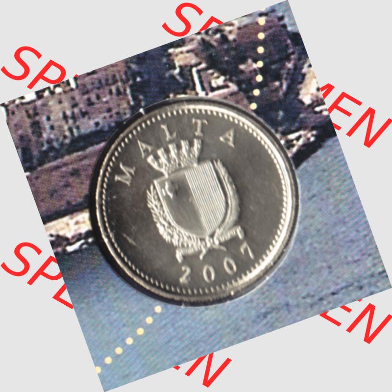 Münzen Malta Umlaufmünze 1991-2007, 10 Cent 2007, Vorderseite Sammlung