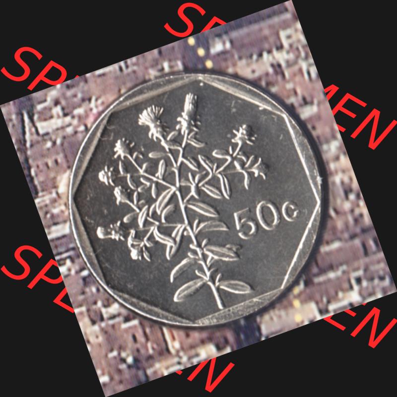 Münzen Malta Umlaufmünze 1991-2007, 50 Cent 2007, Rückseite Sammlung