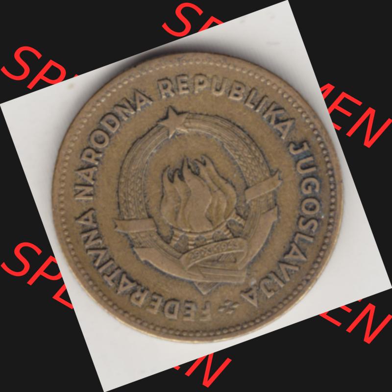 Münzen Jugoslawien Umlaufmünze 1955-1955, 50 Dinar 1955, Bild mit Vorderseite der Münze zum Download Sammlung