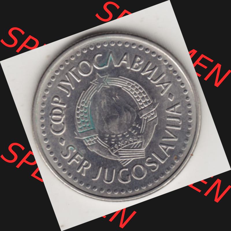 Münzen Jugoslawien Umlaufmünze 1985-1988, 50 Dinar 1986, Bild mit Vorderseite der Münze als Bildmaterial Sammlung