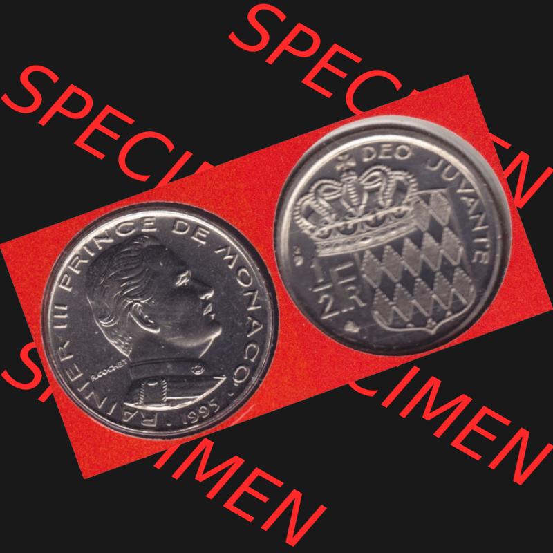 Münzen Monaco Umlaufmünze 1965-1995, 0.50 Fr, Franc, Franken Rainier III Prince de Monaco 1995 (3) Sammlung