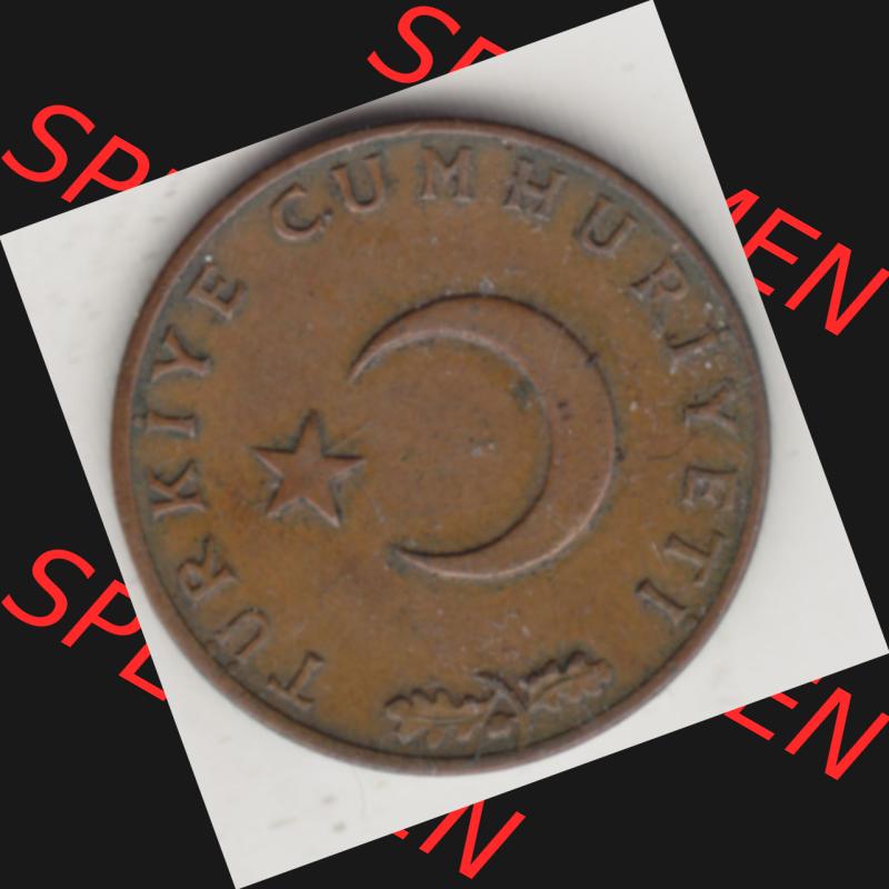 Münzen Türkei Umlaufmünze 1969-1973, 10 Kurus 1971. Vorderseite der Münze der Türkei als Bildmaterial für Sammler und Münzen-Webseiten hier im online Katalog... Sammlung