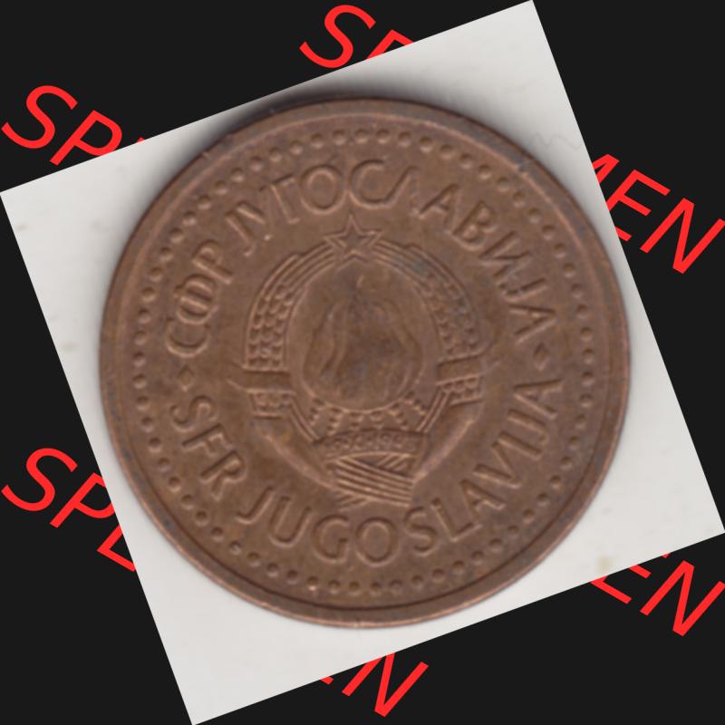 Münzen Jugoslawien Umlaufmünze 1982-1984, 50 Para 1982, Bild mit Vorderseite der Münze als Bildmaterial Sammlung
