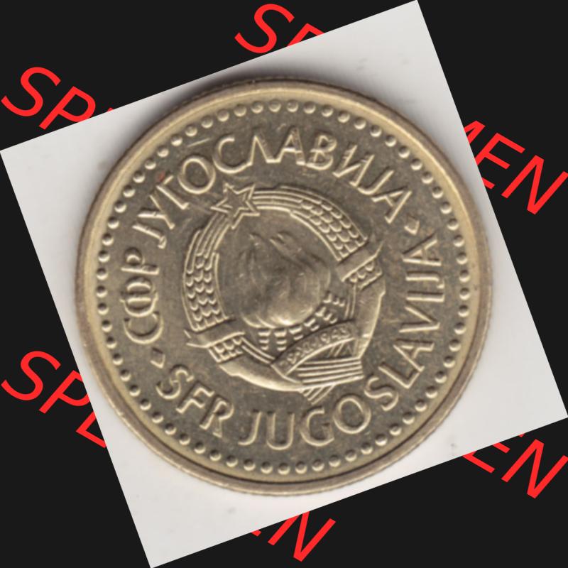 Münzen Jugoslawien Umlaufmünze 1982-1986, 5 Dinar 1983, Bild mit Vorderseite der Münze als Bildmaterial Sammlung