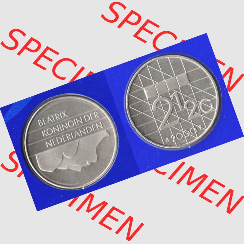 Münzen Niederlande Umlaufmünze 1982-2000, 2.50 Gulden 2000, Bild mit Vollansicht Sammlung