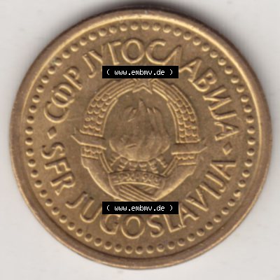 Münzen Jugoslawien Umlaufmünze 1990-1991, 50 Para 1990, Bild mit Vorderseite der Münze als Bildmaterial Sammlung