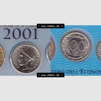 Münzen Italien Umlaufmünze 1993-2001, 100 Lira-Lire Vor Euro 2001. Vorderseite und Rückseite horizontal auf einen digitalen Bild der alten italienischen Münze aus Italien... Sammlung