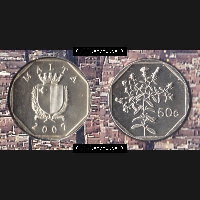 Münzen Malta Umlaufmünze 1991-2007, 50 Cent 2007 (3) Sammlung