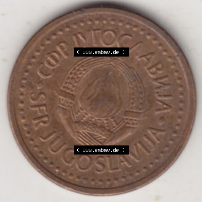 Münzen Jugoslawien Umlaufmünze 1982-1984, 50 Para 1982, Bild mit Vorderseite der Münze als Bildmaterial Sammlung