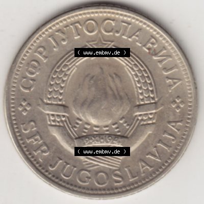 Münzen Jugoslawien Umlaufmünze 1971-1981, 5 Dinar 1972, Bild mit Vorderseite der Münze als Bildmaterial Sammlung