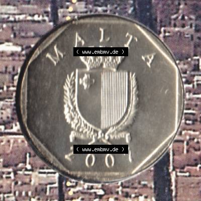Münzen Malta Umlaufmünze 1991-2007, 50 Cent 2007, Vorderseite Sammlung