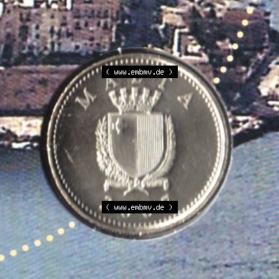 Münzen Malta Umlaufmünze 1991-2007, 10 Cent 2007, Vorderseite Sammlung