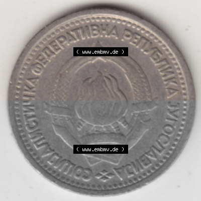 Münzen Jugoslawien Umlaufmünze 1965-1965, 1 Dinar 1965, Bild mit Vorderseite der Münze zum Download Sammlung