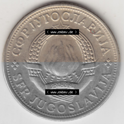 Münzen Jugoslawien Umlaufmünze 1971-1981, 5 Dinar 1972, Bild mit Vorderseite der Münze als Bildmaterial Sammlung