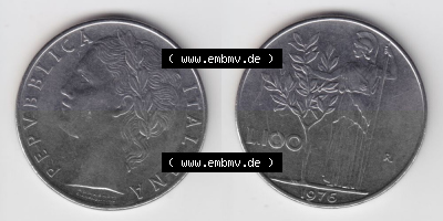 Münze aus Italien in der italienischen Lira-Währung Sammlung