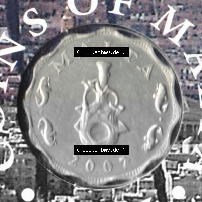 Münzen Malta Umlaufmünze 1972-2007, 5 Mils 2007, Vorderseite Sammlung